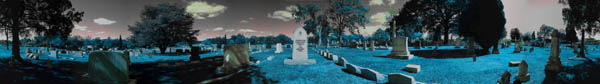 Cemetary Night 360 Panoramic